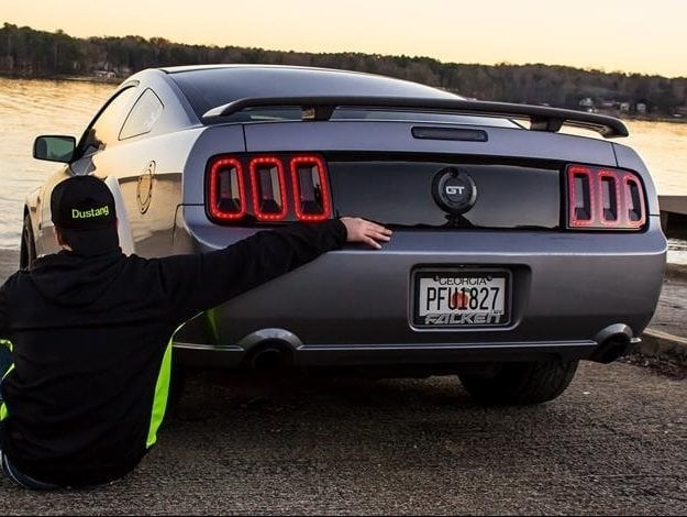Raxiom Gen5 Tail Lights; Black Housing; Smoked Lens (05-09 Mustang)
