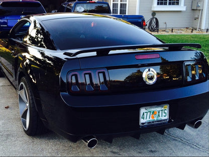 Raxiom Gen5 Tail Lights; Black Housing; Smoked Lens (05-09 Mustang)