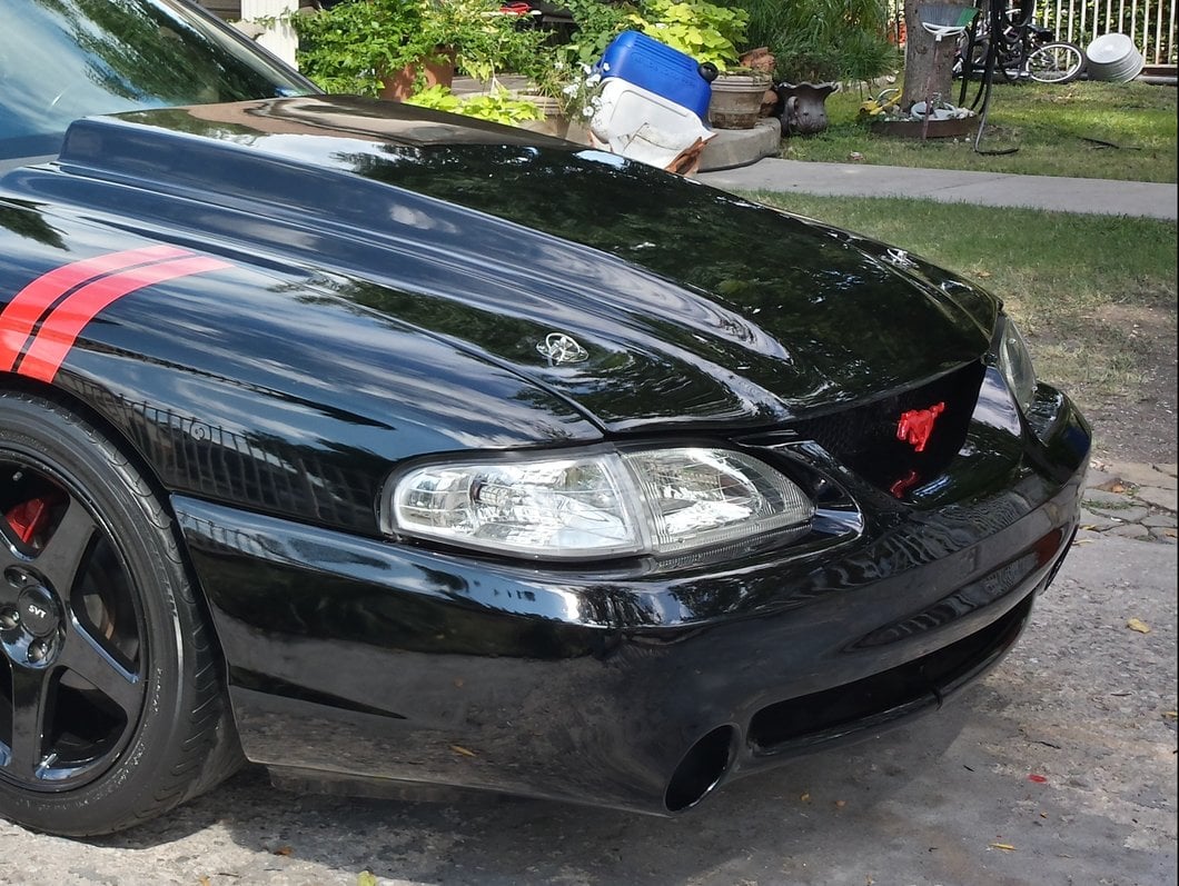 Raxiom Axial Series Cobra Style Headlights; Chrome Housing; Clear Lens (94-98 Mustang)