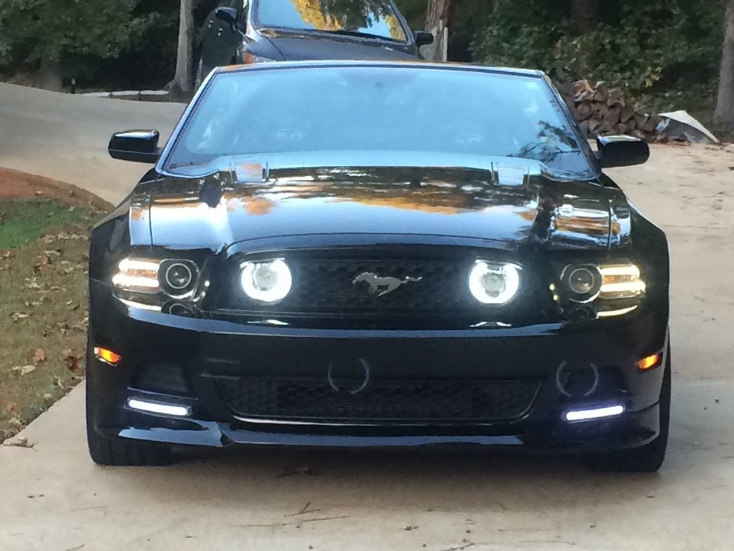 Raxiom CCFL Halo Fog Lights; Chrome (13-14 Mustang GT)