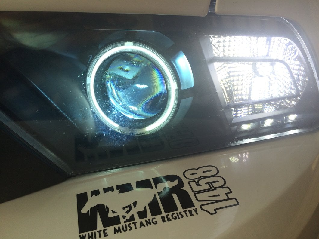 Raxiom CCFL Halo Projector Headlights; Black Housing; Clear Lens (10-12 Mustang w/ Factory Halogen Headlights)