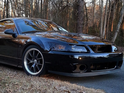 Raxiom Axial Series OE Style Headlights; Black Housing; Smoked Lens (99-04 Mustang)
