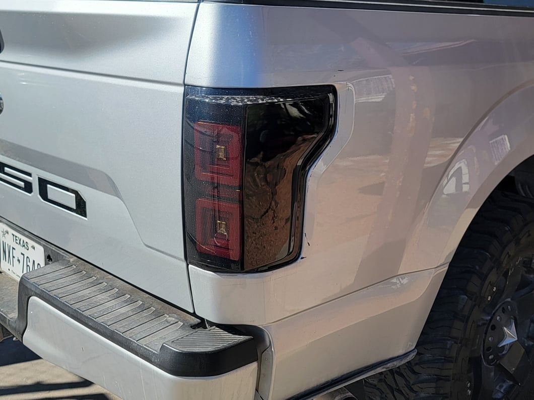 Raxiom Horizon LED Tail Lights; Black Housing; Clear Lens (15-20 F-150 w/ Factory Halogen Non-BLIS Tail Lights)