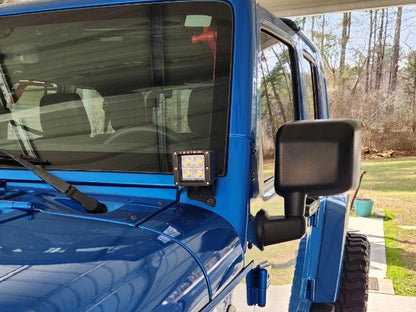 Raxiom Windshield Mounted Light Brackets (07-18 Jeep Wrangler JK)