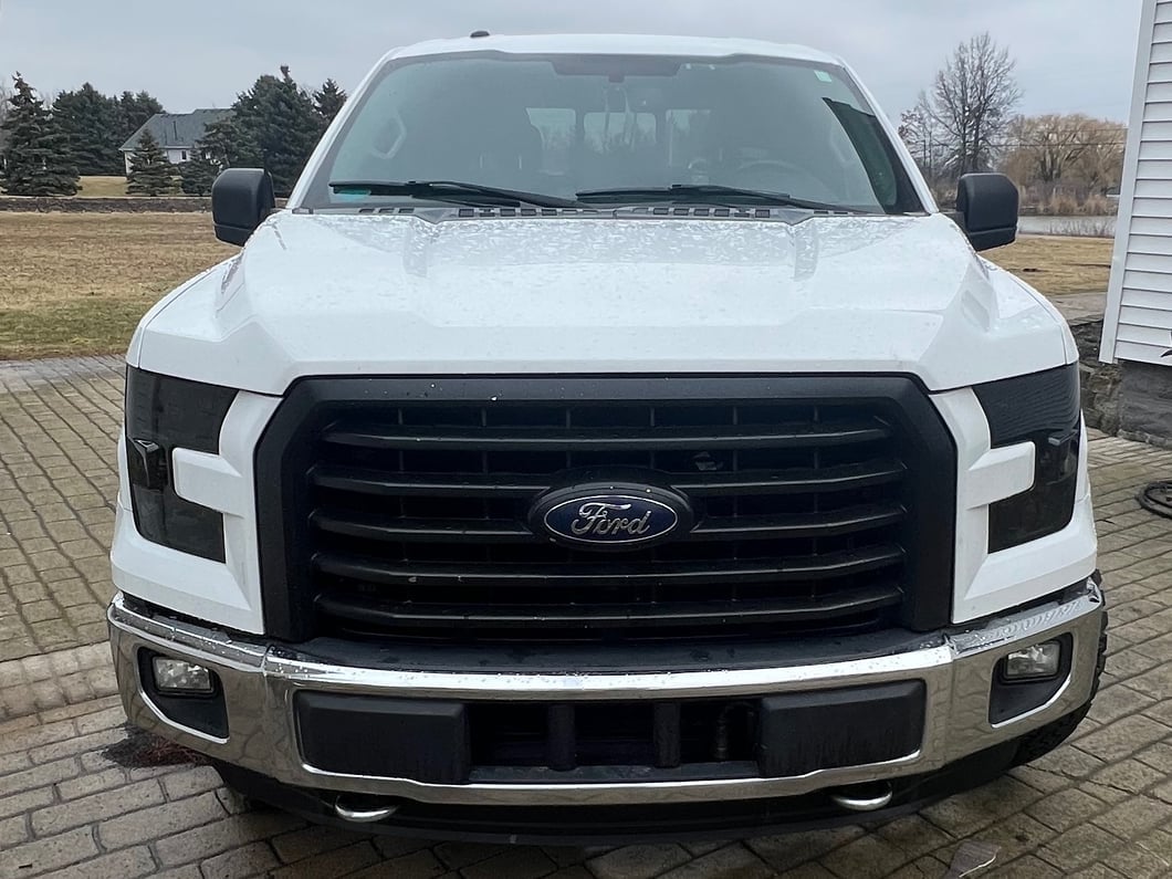 Raxiom Axial Series OEM Style Replacement Headlights; Chrome Housing; Smoked Lens (15-17 F-150 w/ Factory Halogen Headlights)