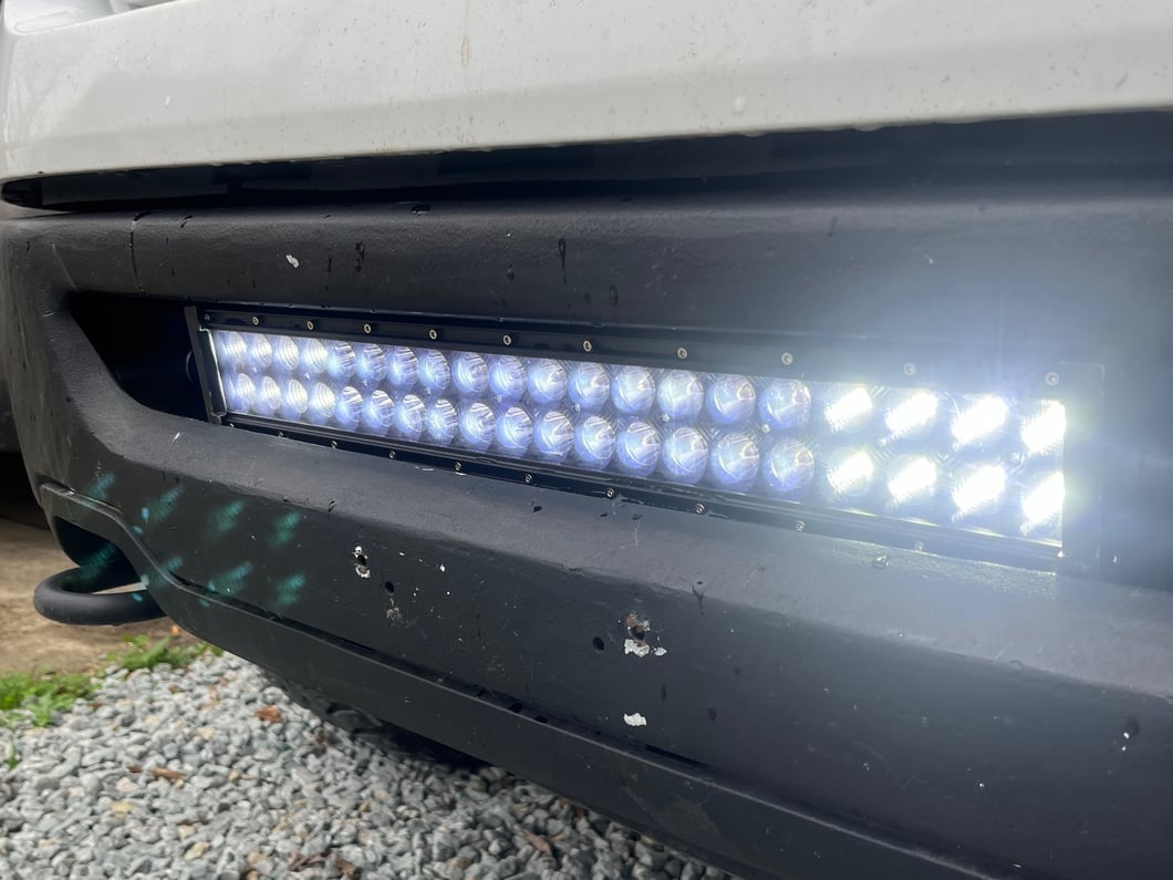 Raxiom Axial Series 20-Inch Dual-Row LED Light Bar; Combo Beam (Universal; Some Adaptation May Be Required)