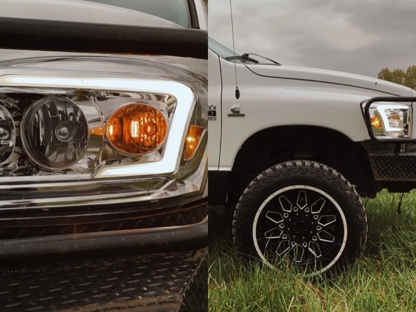 Raxiom Axial Series LED DRL Projector Headlights; Chrome Housing; Clear Lens (06-09 RAM 2500)