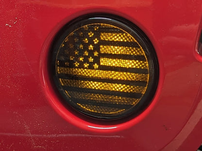 Raxiom Axial Series Turn Signal Lights; Old Glory (07-18 Jeep Wrangler JK)