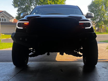Raxiom Axial Series Headlights with Sequential LED Bar; Black Housing; Clear Lens (07-13 Tundra w/o Level Adjuster)
