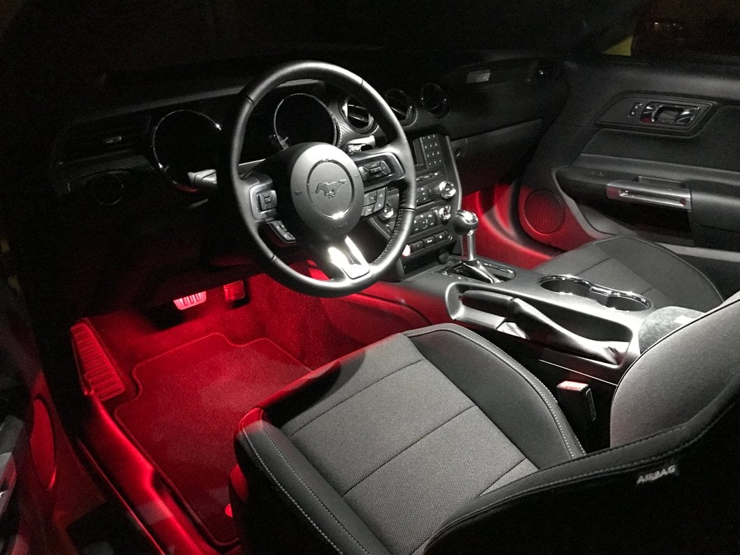 Raxiom LED Footwell Lighting Kit; Red (15-23 Mustang)