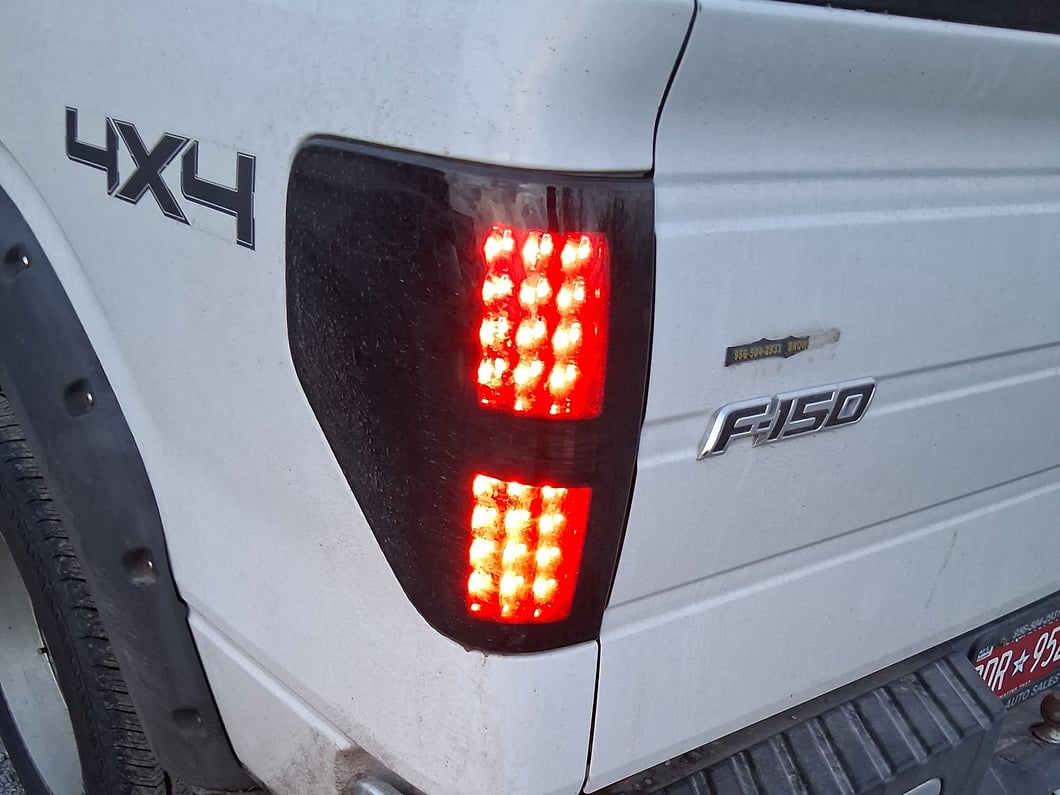 Raxiom Axial Series LED Tail Lights; Black Housing; Smoked Lens (09-14 F-150 Styleside)