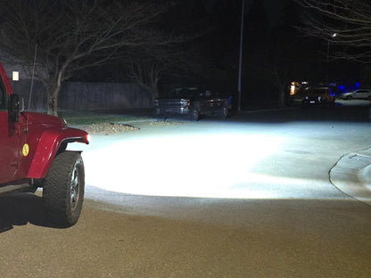 Raxiom High Output LED Headlights with Angel Eye DRL; Black Housing; Clear Lens (07-18 Jeep Wrangler JK)