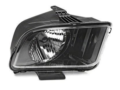 Raxiom Axial Series Stock Replacement Headlights; Black Housing; Clear Lens (05-09 Mustang w/ Factory Halogen Headlights, Excluding GT500)