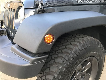 Raxiom LED Side Marker Lights; Smoked (07-18 Jeep Wrangler JK)