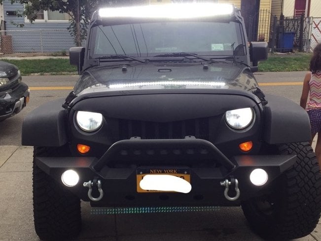 Raxiom 50-Inch LED Light Bar Windshield Mount (07-18 Jeep Wrangler JK)