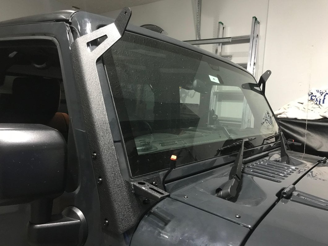 Raxiom 50-Inch LED Light Bar Windshield Mount with Auxiliary Bracket (07-18 Jeep Wrangler JK)