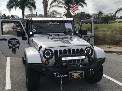 Raxiom 50-Inch Straight Dual Row LED Light Bar; Flood/Spot Combo Beam (07-18 Jeep Wrangler JK)
