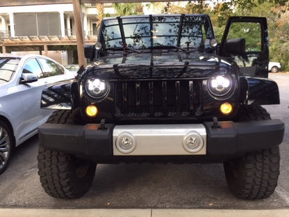 Raxiom Axial Series LED Daymaker Headlights; Black Housing; Clear Lens (97-18 Jeep Wrangler TJ & JK)