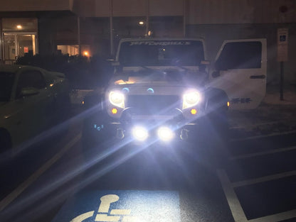 Raxiom Axial Series LED Daymaker Headlights; Black Housing; Clear Lens (97-18 Jeep Wrangler TJ & JK)