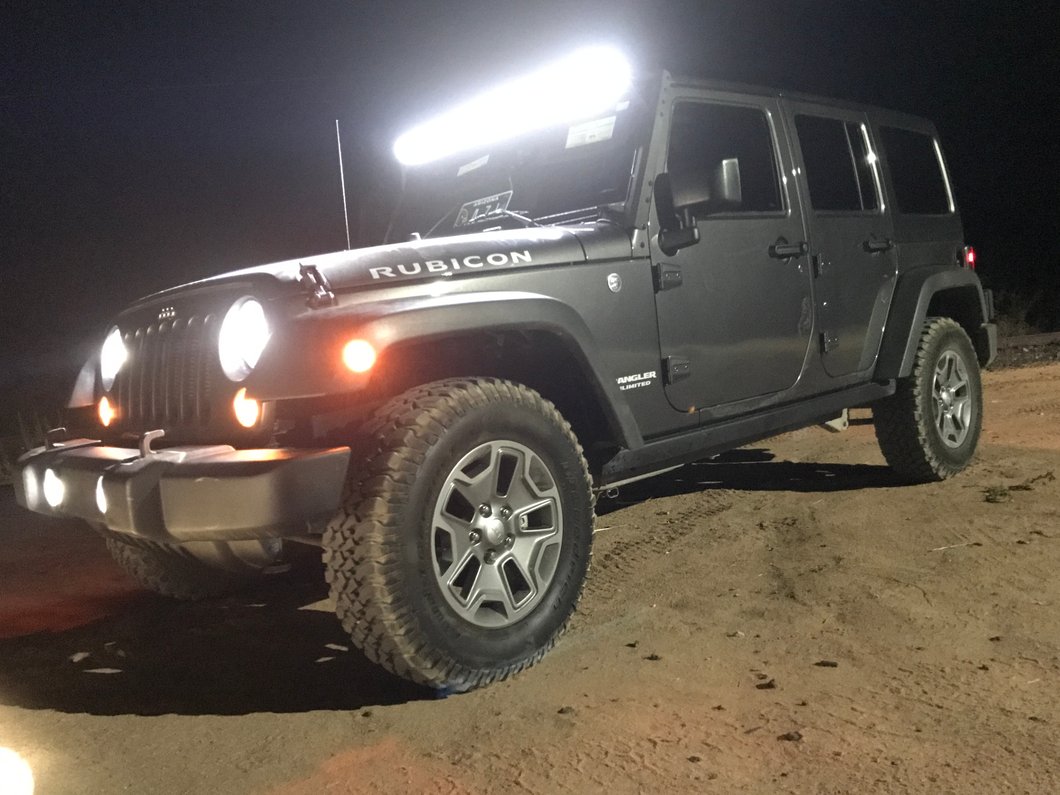 Raxiom 50-Inch Straight Dual Row LED Light Bar; Flood/Spot Combo Beam (07-18 Jeep Wrangler JK)