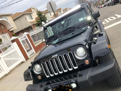 Raxiom 50-Inch Straight Dual Row LED Light Bar; Flood/Spot Combo Beam (07-18 Jeep Wrangler JK)