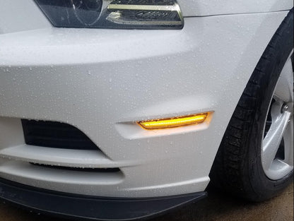 Raxiom Axial Series LED Side and Quarter Marker Lights; Clear (10-14 Mustang)