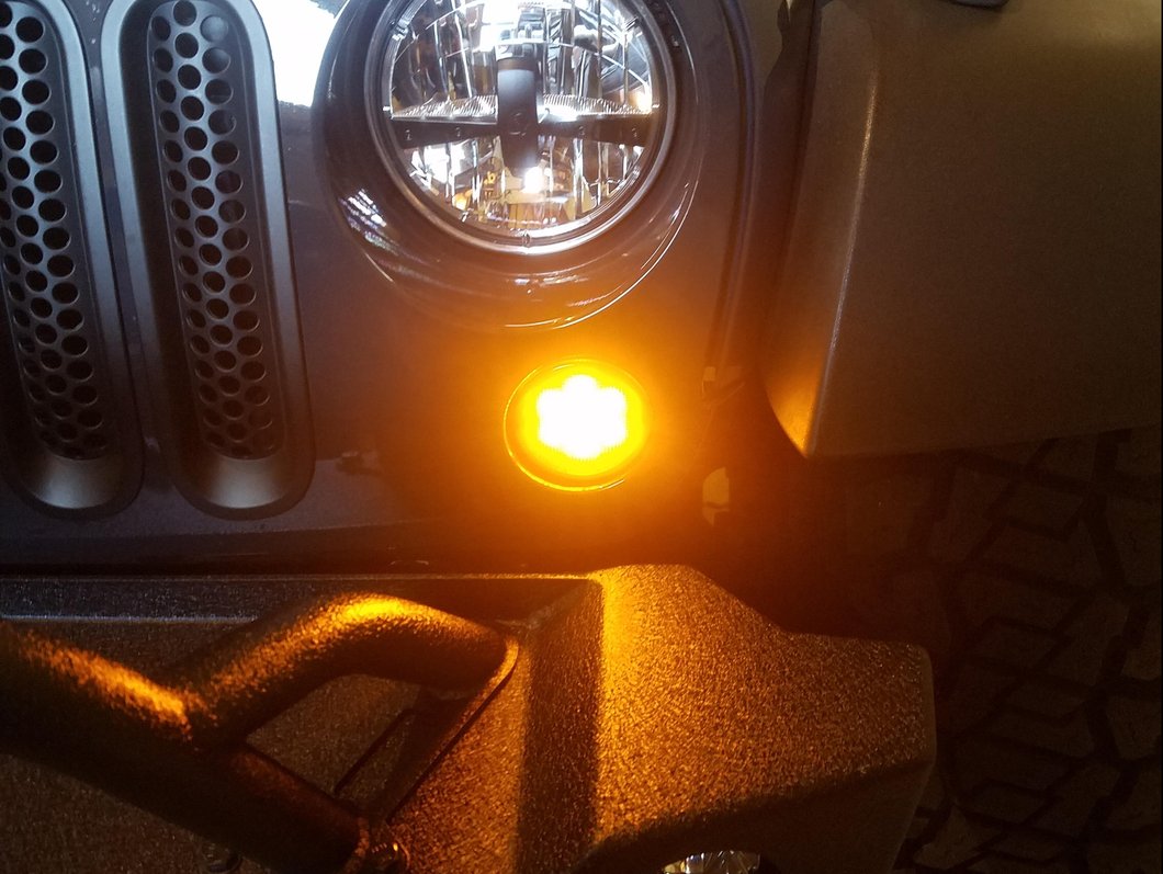Raxiom Axial Series LED Amber Turn Signals; Smoked (07-18 Jeep Wrangler JK)