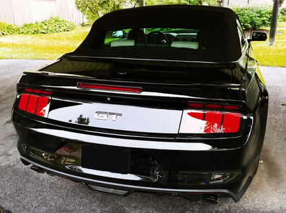 Raxiom Profile LED Tail Lights; Gloss Black Housing; Red Lens (15-23 Mustang)