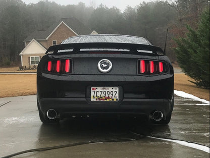 Raxiom Vector V2 LED Tail Lights; Gloss Black Housing; Clear Lens (10-12 Mustang)