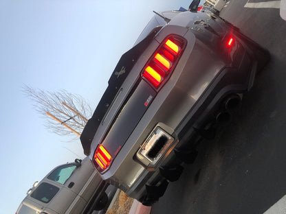 Raxiom Vector V2 LED Tail Lights; Gloss Black Housing; Clear Lens (10-12 Mustang)