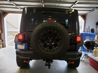Raxiom LED Tail Lights; Black Housing; Smoked Lens (07-18 Jeep Wrangler JK)