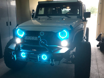 Raxiom Axial Series LED Turn Signals with Halo; Smoked (07-18 Jeep Wrangler JK)