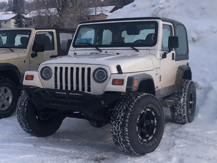 Raxiom Axial Series LED Halo Headlights with DRL and Amber Turn Signals; Black Housing; Clear Lens (97-18 Jeep Wrangler TJ & JK)