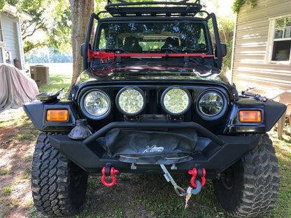 Raxiom Axial Series LED Headlights; Black Housing; Clear Lens (97-18 Jeep Wrangler TJ & JK)