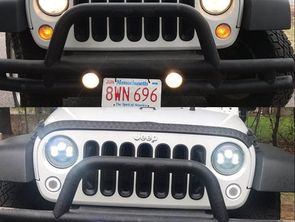 Raxiom Axial Series LED Turn Signals with Halo; Smoked (07-18 Jeep Wrangler JK)