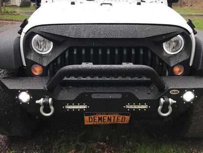 Raxiom LED Halo Headlights; Chrome Housing; Clear Lens (07-18 Jeep Wrangler JK)