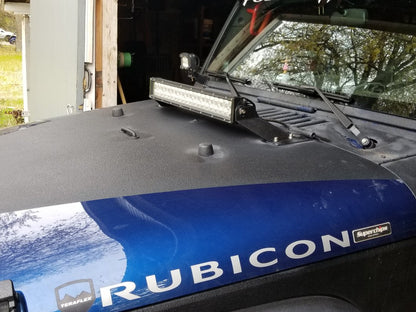 Raxiom 20-Inch Light Bar Hood Mounting Brackets (07-18 Jeep Wrangler JK)