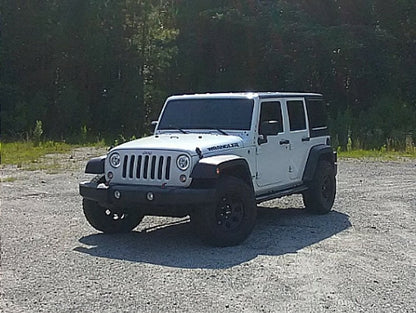 Raxiom LED Halo Headlights; Chrome Housing; Clear Lens (07-18 Jeep Wrangler JK)