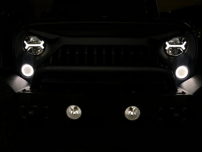 Raxiom Axial Series LED Turn Signals with Halo; Clear (07-18 Jeep Wrangler JK)