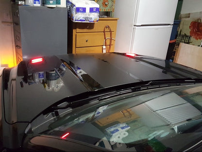 Raxiom Axial Series Hood Mount LED Turn Signal Kit; Red (15-17 Mustang GT)