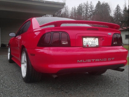 Raxiom Tail Lights and Sequential Tail Light Kit; Black Housing; Smoked Lens (94-98 Mustang)
