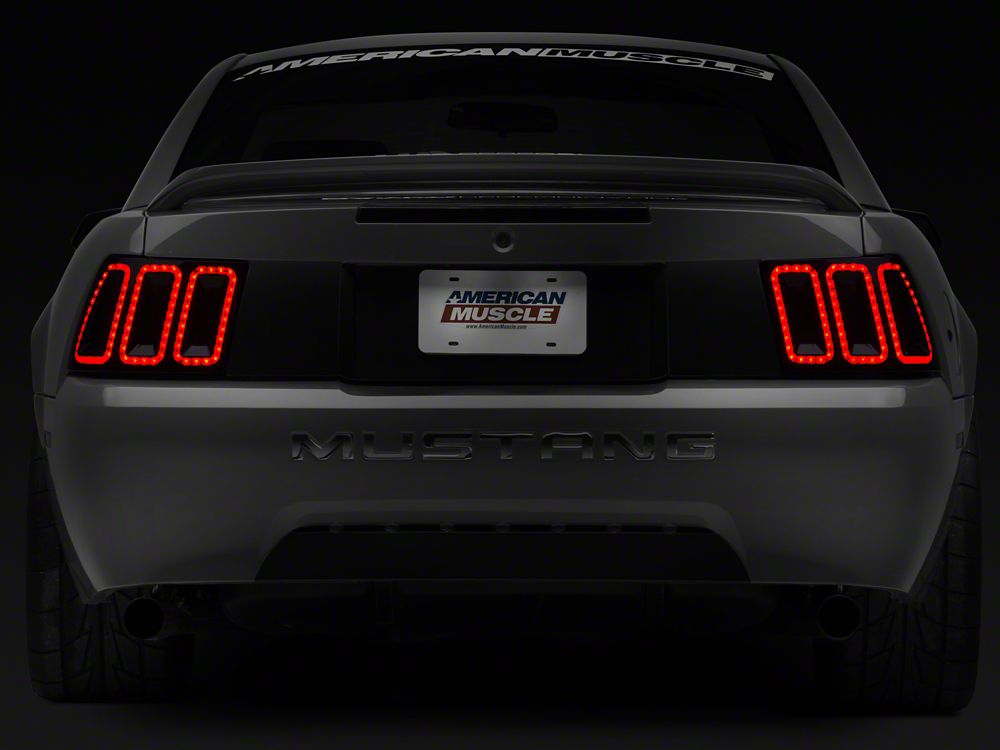 Raxiom Icon LED Tail Lights and Sequential Tail Light Kit; Black Housing; Smoked Lens (99-04 Mustang, Excluding 99-01 Cobra)