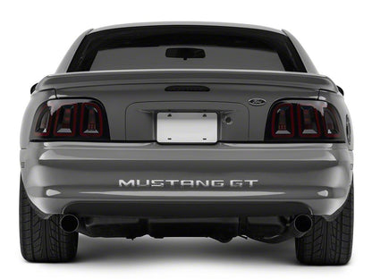 Raxiom Icon LED Tail Lights; Black Housing; Smoked Lens (96-98 Mustang)