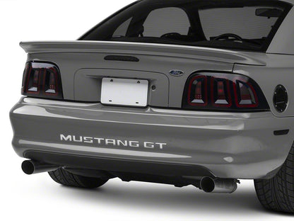Raxiom Icon LED Tail Lights; Black Housing; Smoked Lens (96-98 Mustang)