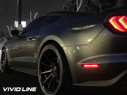 Raxiom Axial Series LED Side Marker Lights; Rear; Smoked (15-23 Mustang)