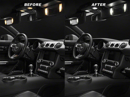 Raxiom Axial Series Stage 2 Interior LED Lighting Kit; Cool White (15-23 Mustang)