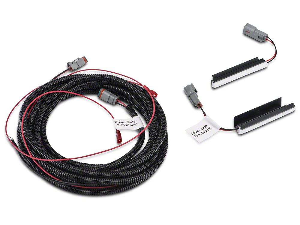 Raxiom Axial Series Hood Mount Turn Signal Kit; Amber LED (15-17 Mustang GT)