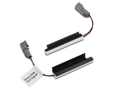 Raxiom Axial Series Hood Mount Turn Signal Kit; Amber LED (15-17 Mustang GT)