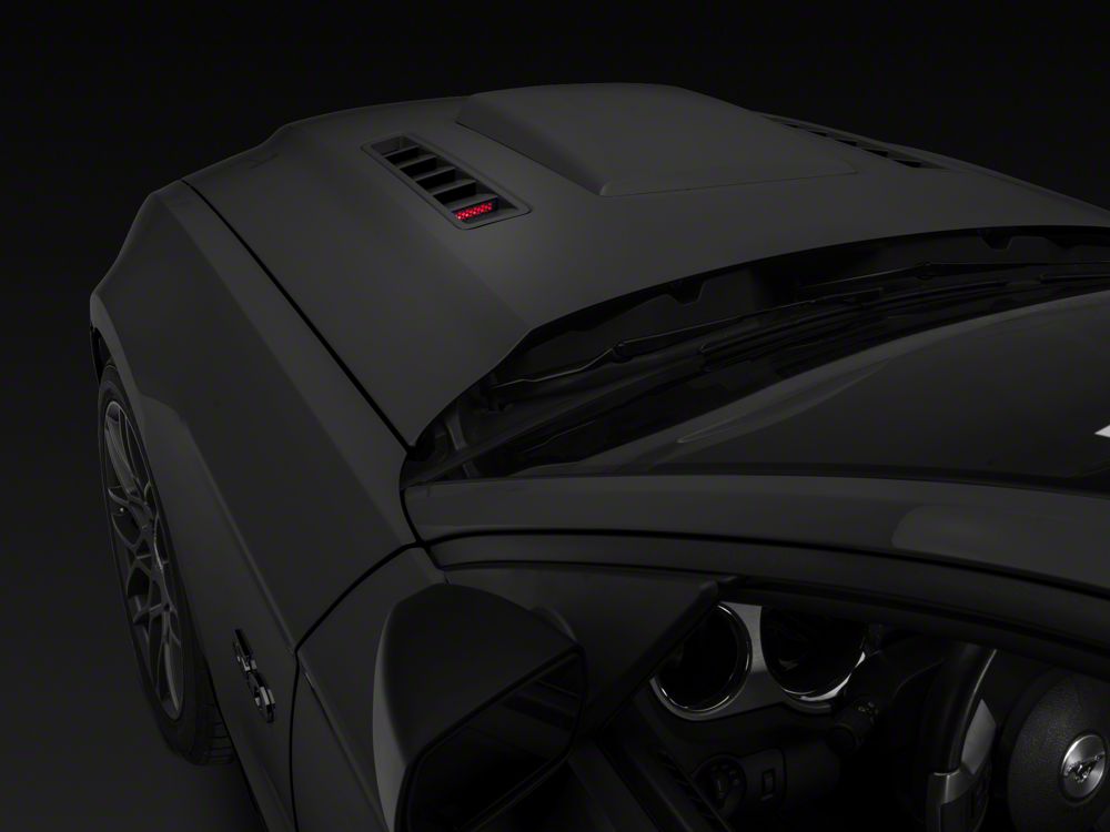 Raxiom Axial Series Hood Mount LED Turn Signal Kit; Red (05-14 Mustang)