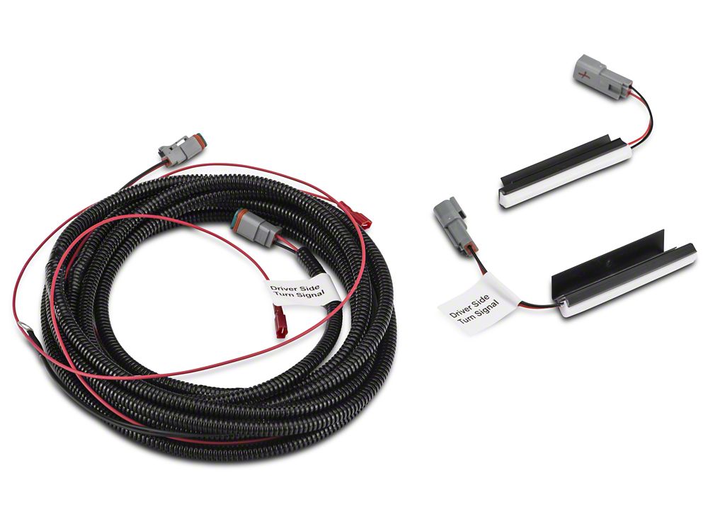 Raxiom Axial Series Hood Mount LED Turn Signal Kit; Red (15-17 Mustang GT)